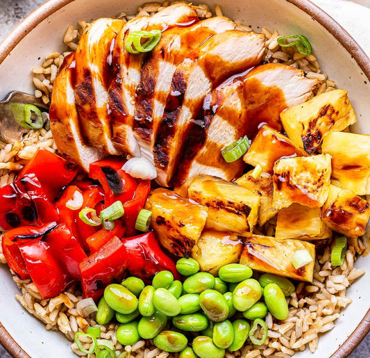 Hawaiian 'Huli Huli' BBQ Grilled Chicken and Pineapple Protein Bowl (Gluten Free)